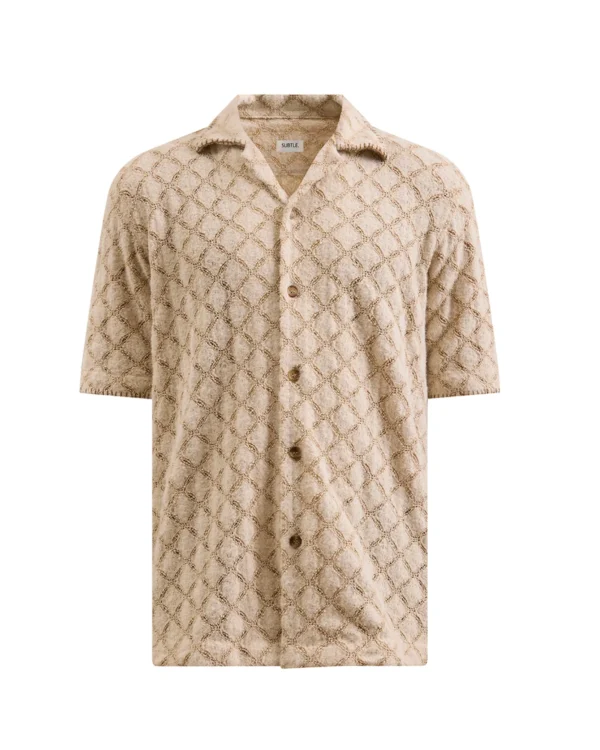 Beige Crocheted Shirt