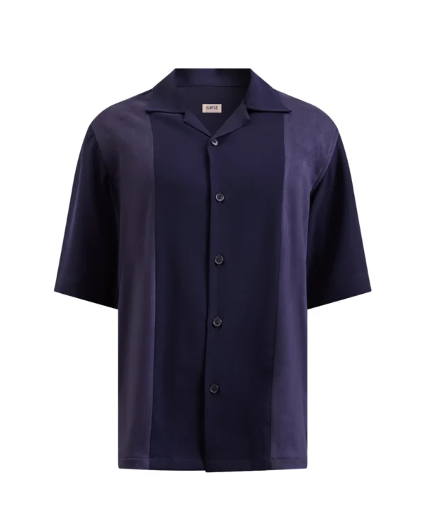 Navy Panelled Shirt