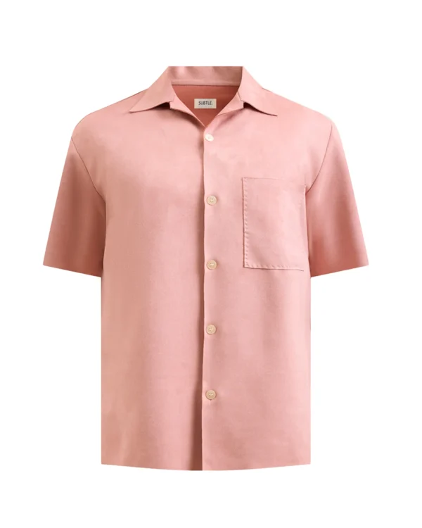 Pink Raw Suede Shirt