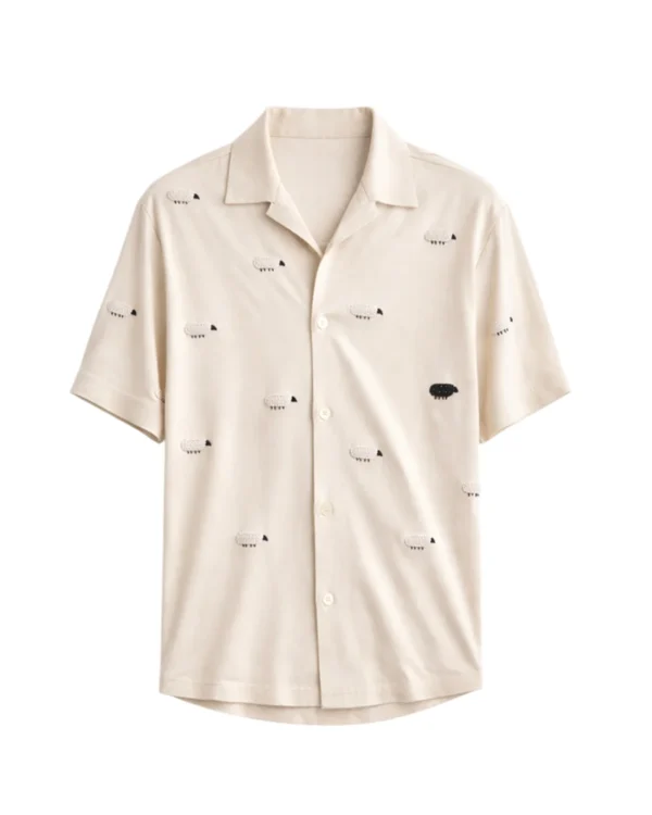 Black Shawn Raw Suede Shirt