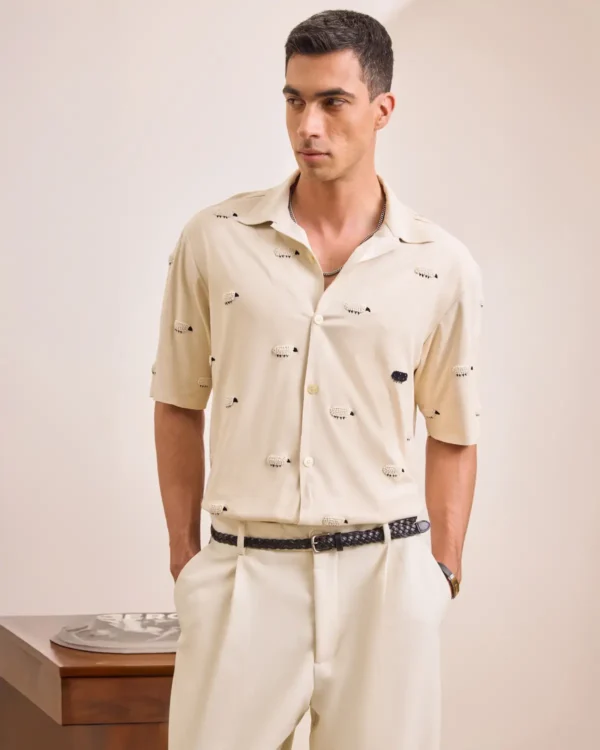 Black Shawn Raw Suede Shirt